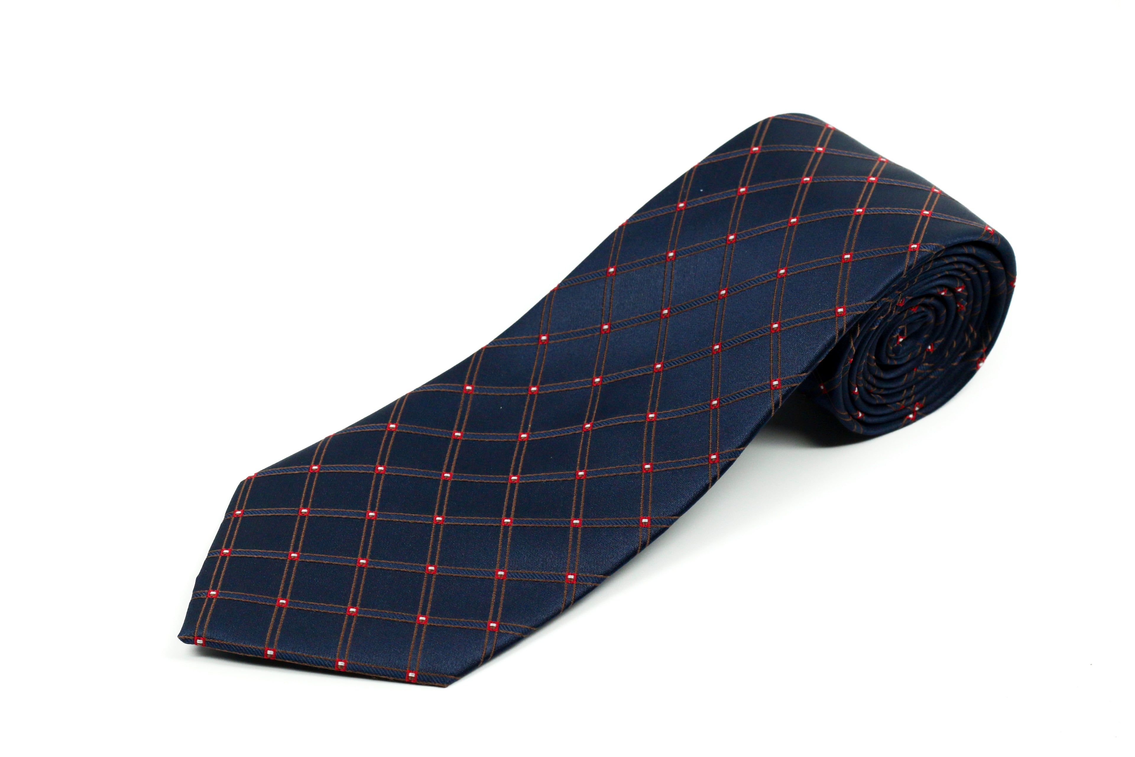 100% Silk Extra Long Diamond Patterned Tie for Big and Tall Men