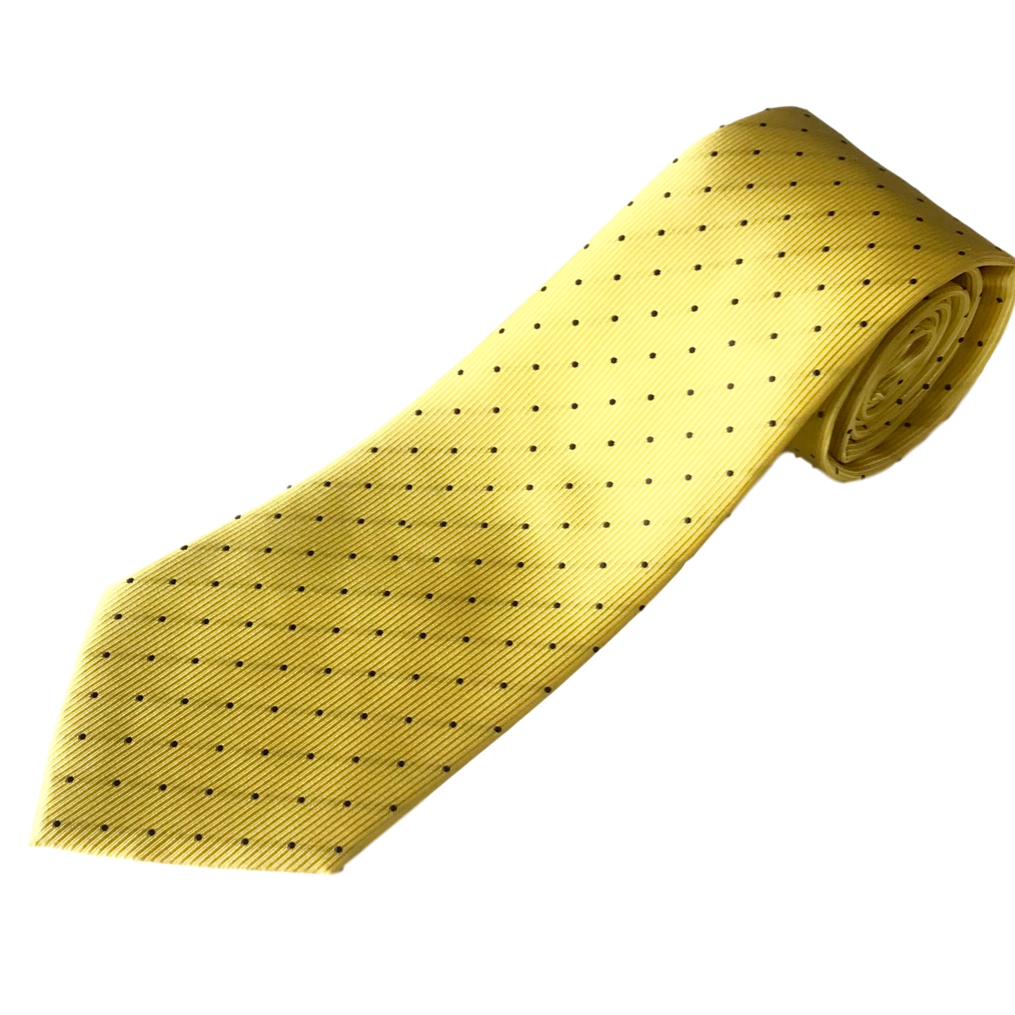 100% Silk Extra Long Tie with Dots for Big and Tall Men