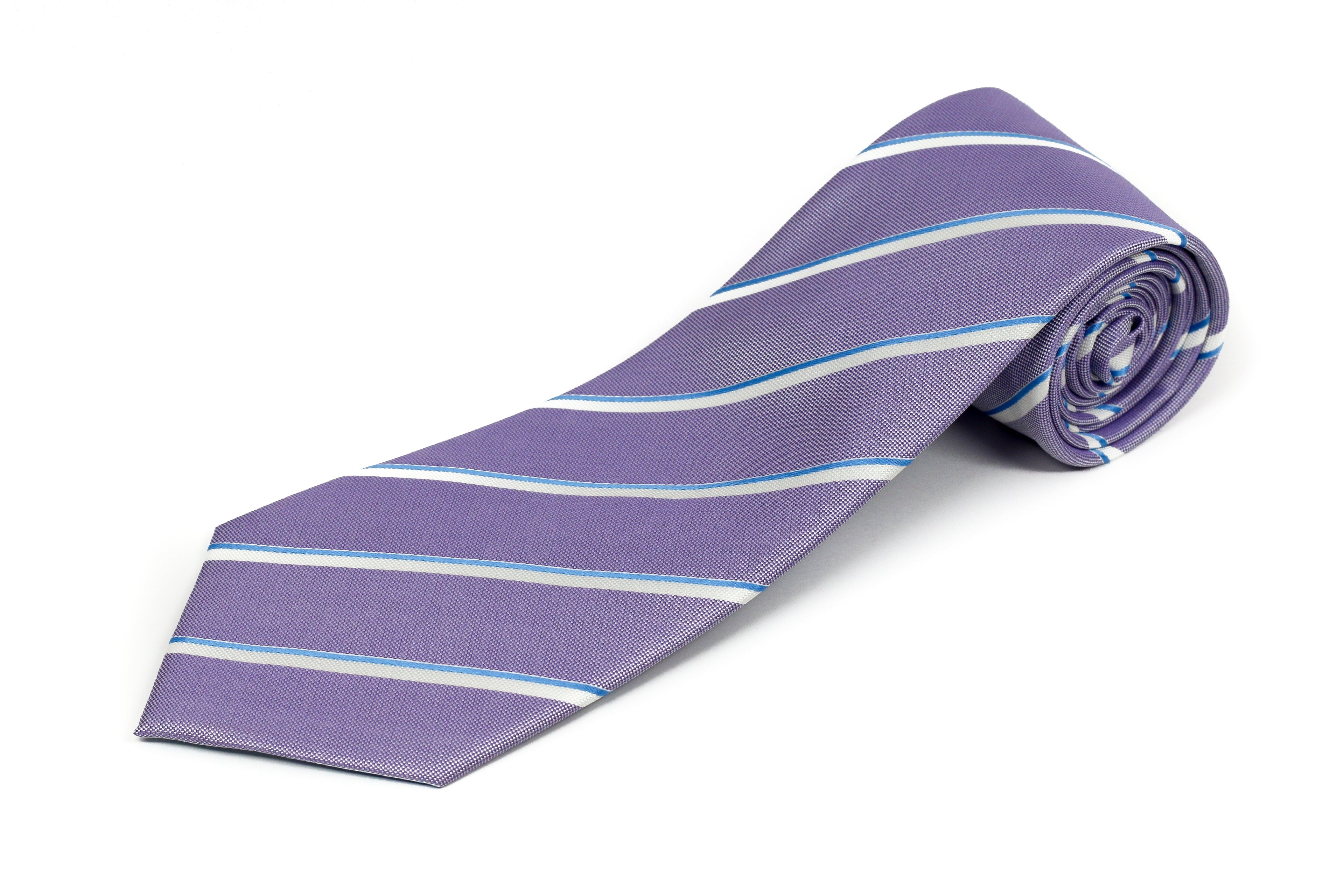 100% Silk Extra Long Pastel Striped Tie for Big and Tall Men