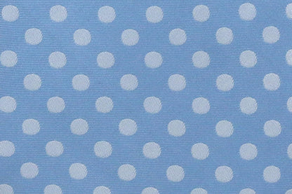 100% Silk Extra Long Necktie with White Polka Dots for Tall Men | 3.75 Inches Wide, 63 Inches XL (Baby Blue)