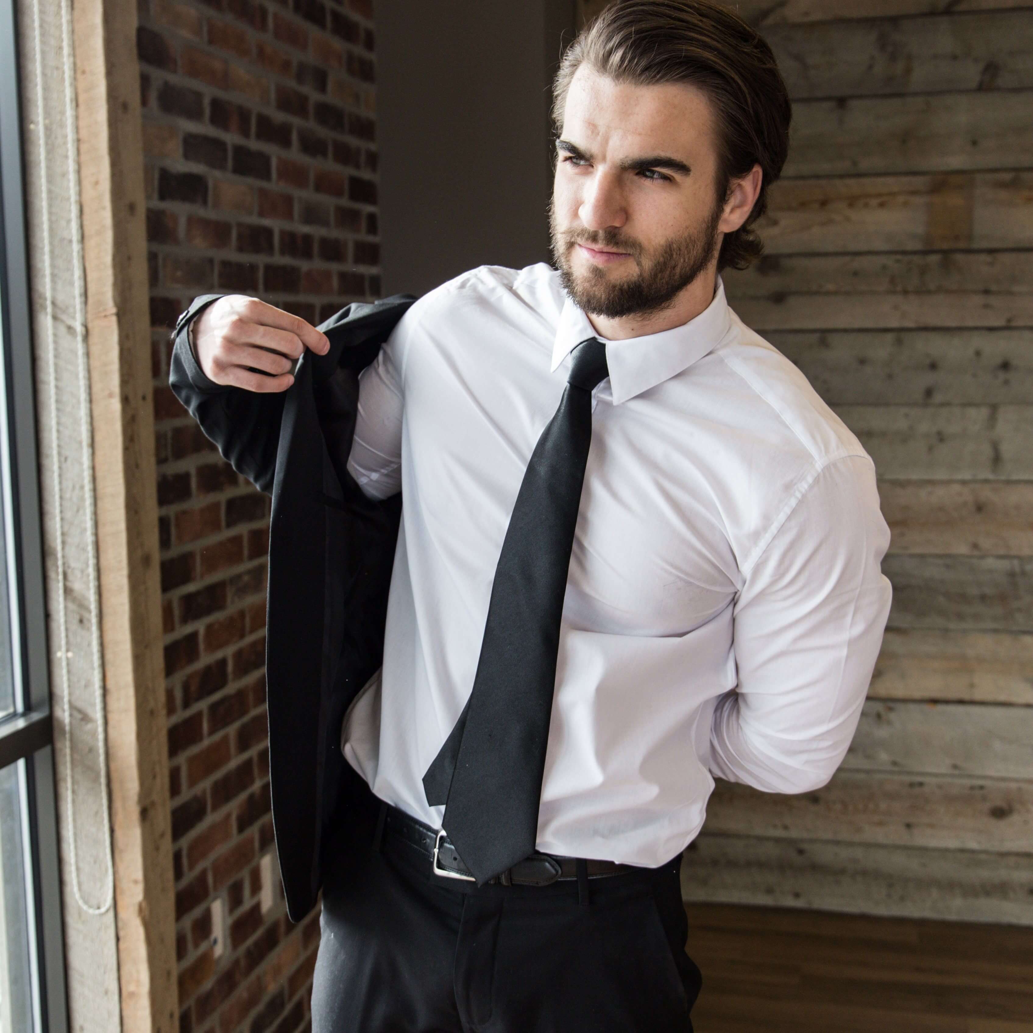 Tall Man with XL Black Tie