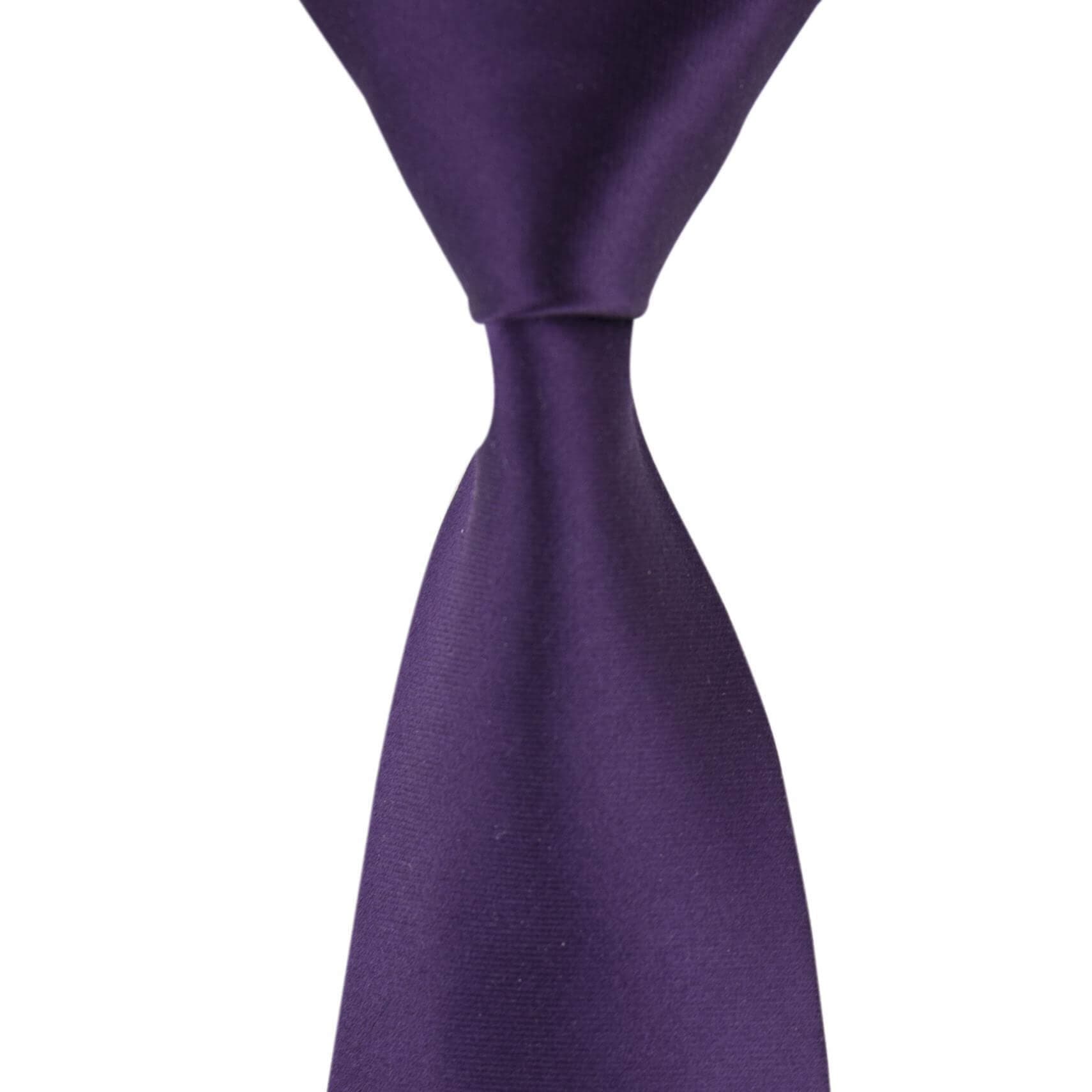 Extra Long Ties - 100% Silk Extra Long Solid Purple Tie