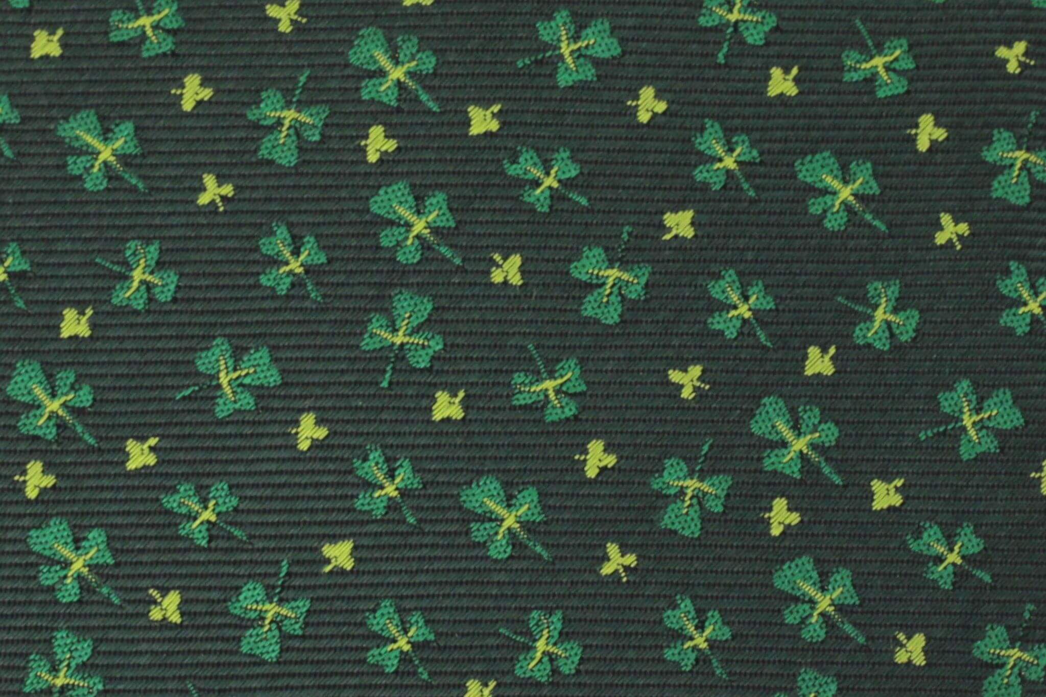 Green shamrock st Patricks day fabric detail zoom shot