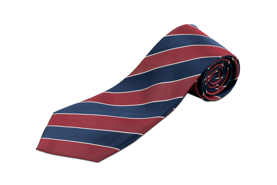 100% Silk Extra Long Tie with Shiny Wide Stripes for Big and Tall Men