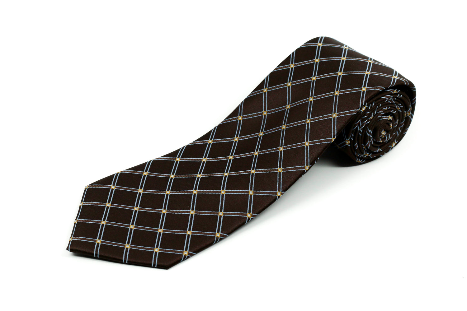 100% Silk Extra Long Diamond Patterned Tie for Big and Tall Men