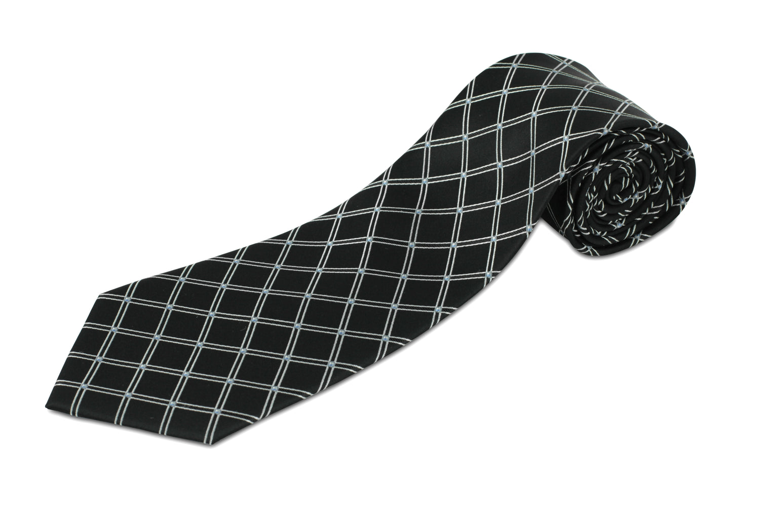 100% Silk Extra Long Diamond Patterned Tie for Big and Tall Men