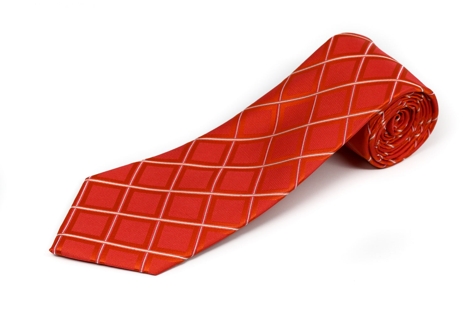 100% Silk Extra Long Square Patterned Tie for Big and Tall Men