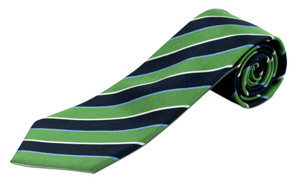 100% Silk Extra Long Tie with Wide Stripes for Big and Tall Men