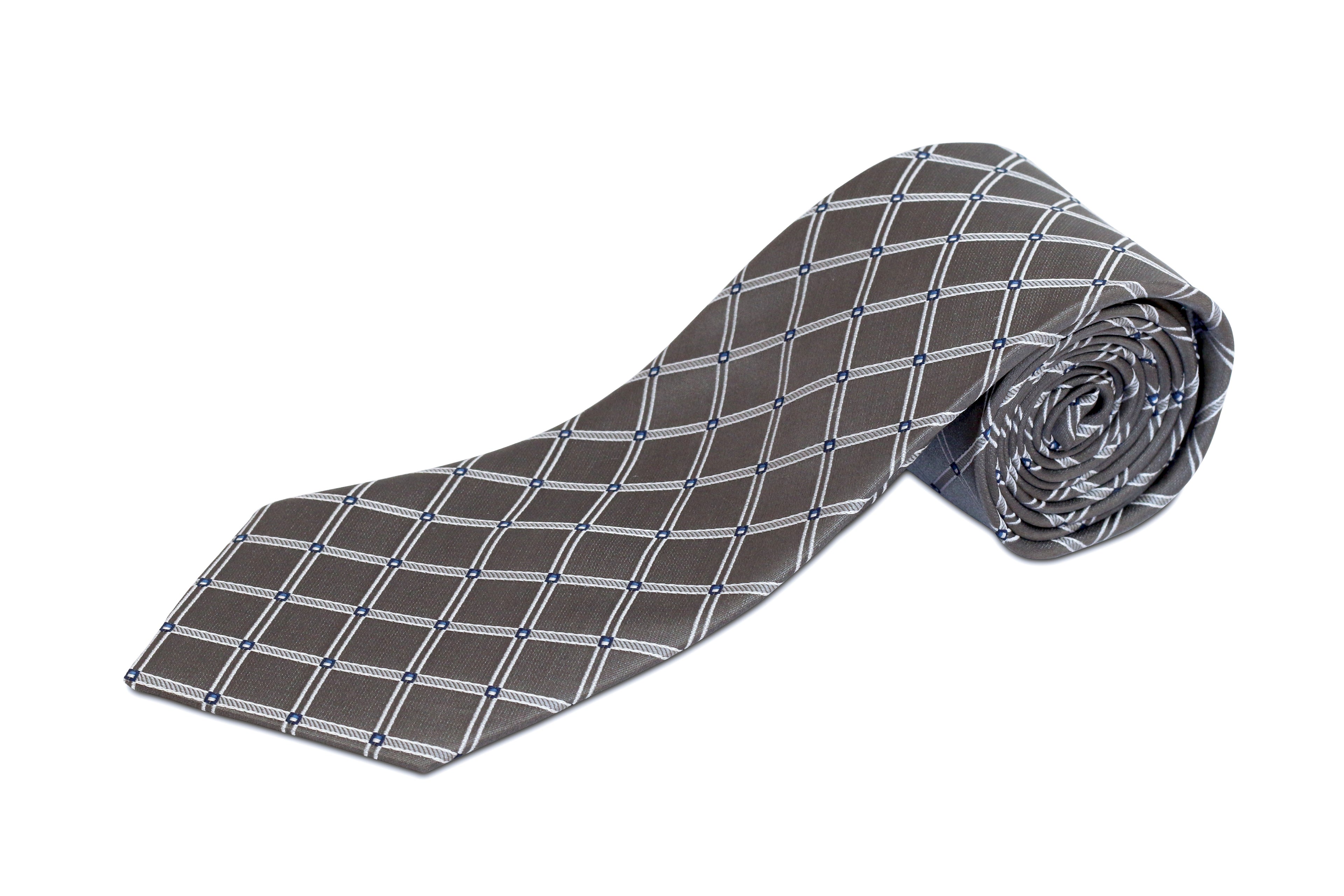 100% Silk Extra Long Diamond Patterned Tie for Big and Tall Men