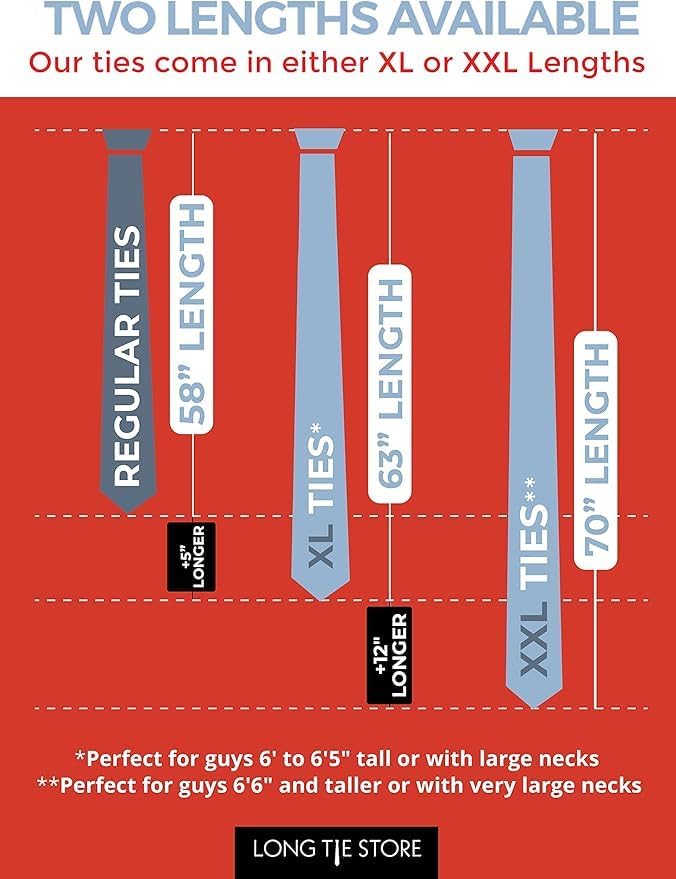 100% Silk Extra Long Navy Blue Fox Novelty Tie for Tall Men, 63&quot; XL