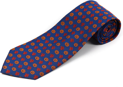 100% Silk Extra Long Halloween Spooky Tie for Tall Men, 63&quot; XL