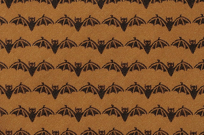 100% Silk Extra Long Halloween Spooky Tie with Bats for Tall Men, 63&quot; XL