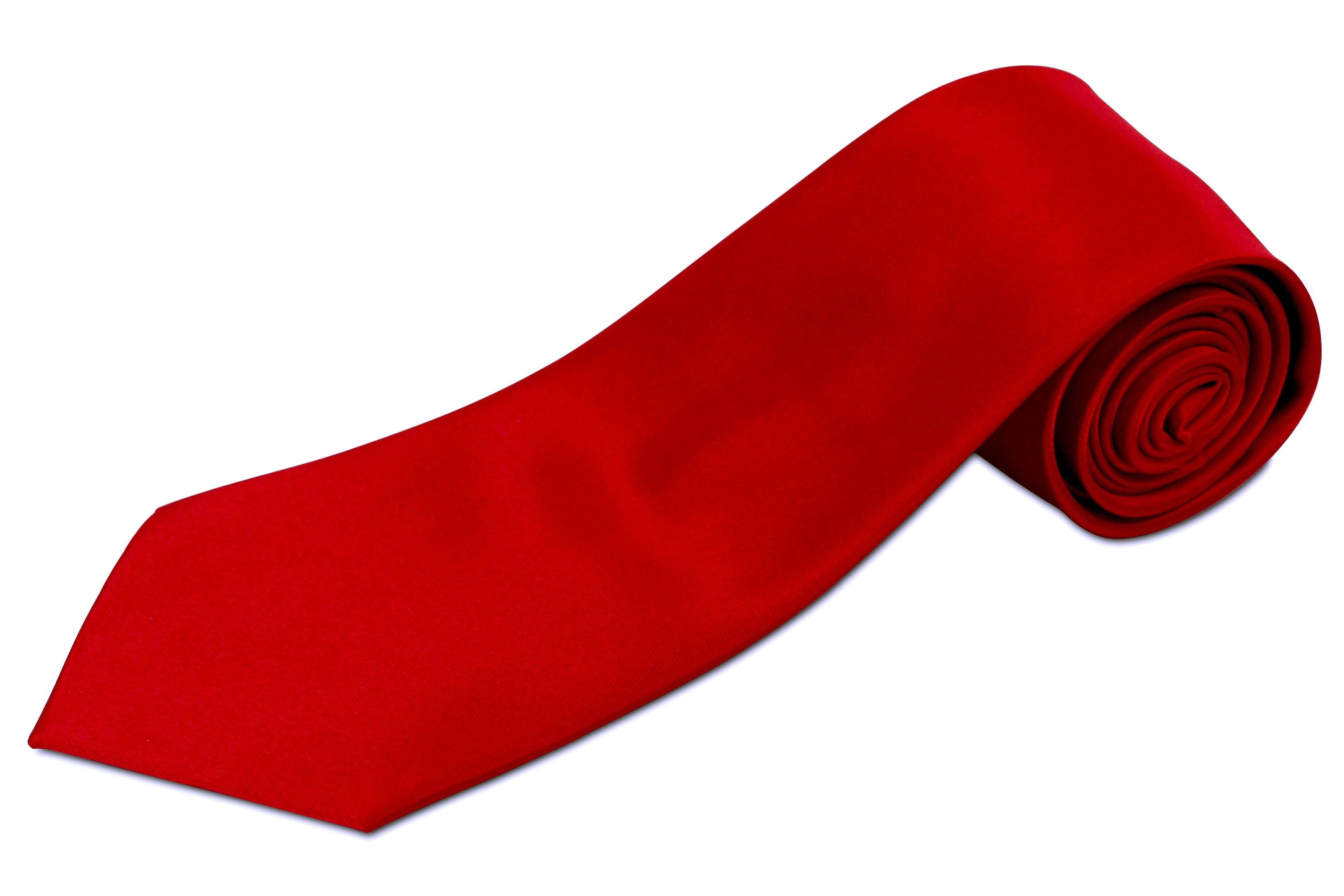 Scarlet Red XL Necktie for Tall Men - 100% Silk