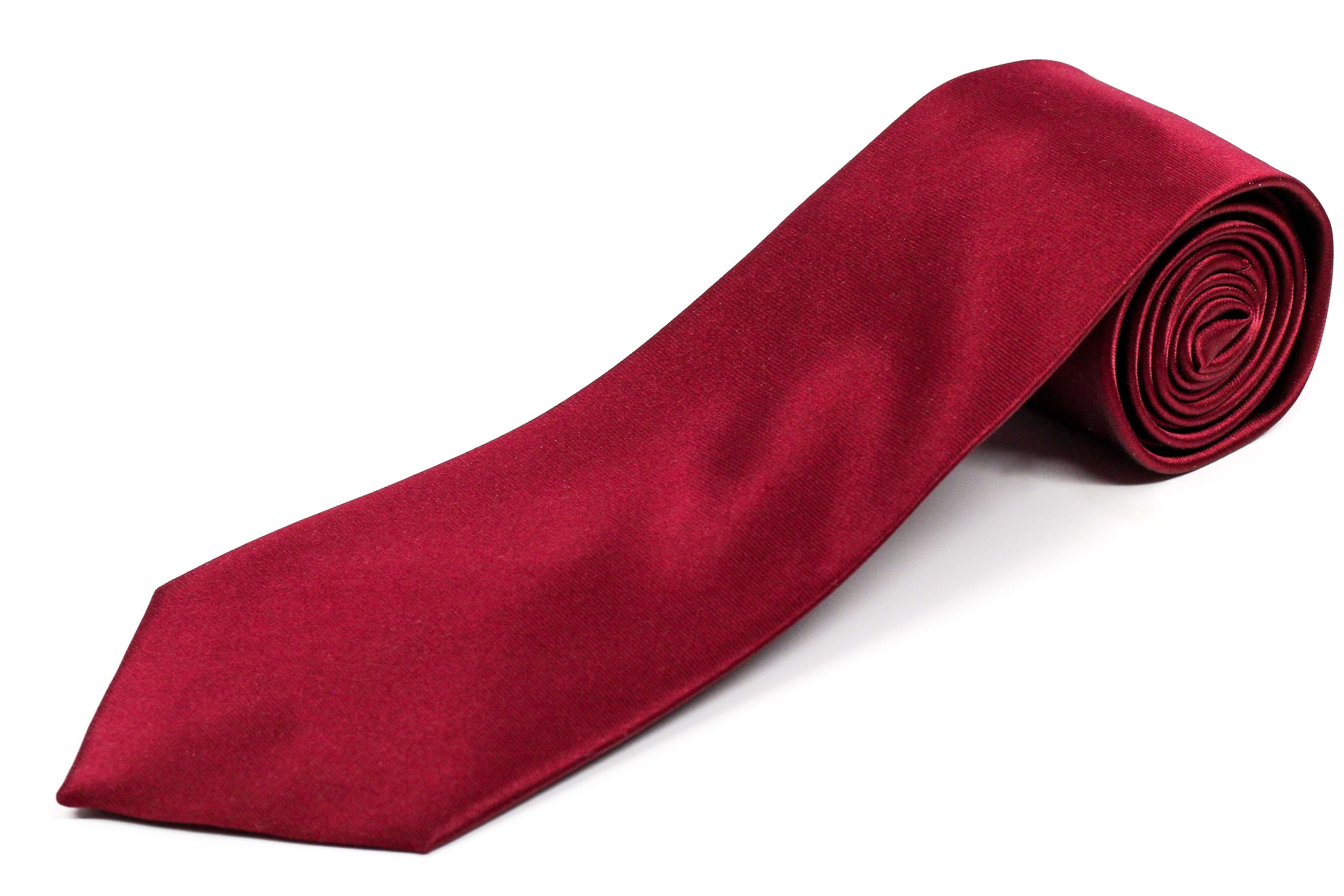 Burgundy Maroon Dark Red Silk XL Necktie