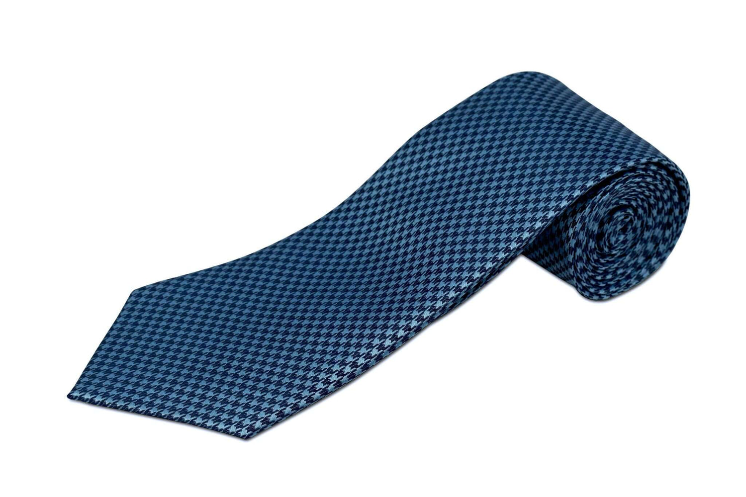 Light Blue XL Necktie with Houndstooth Pattern
