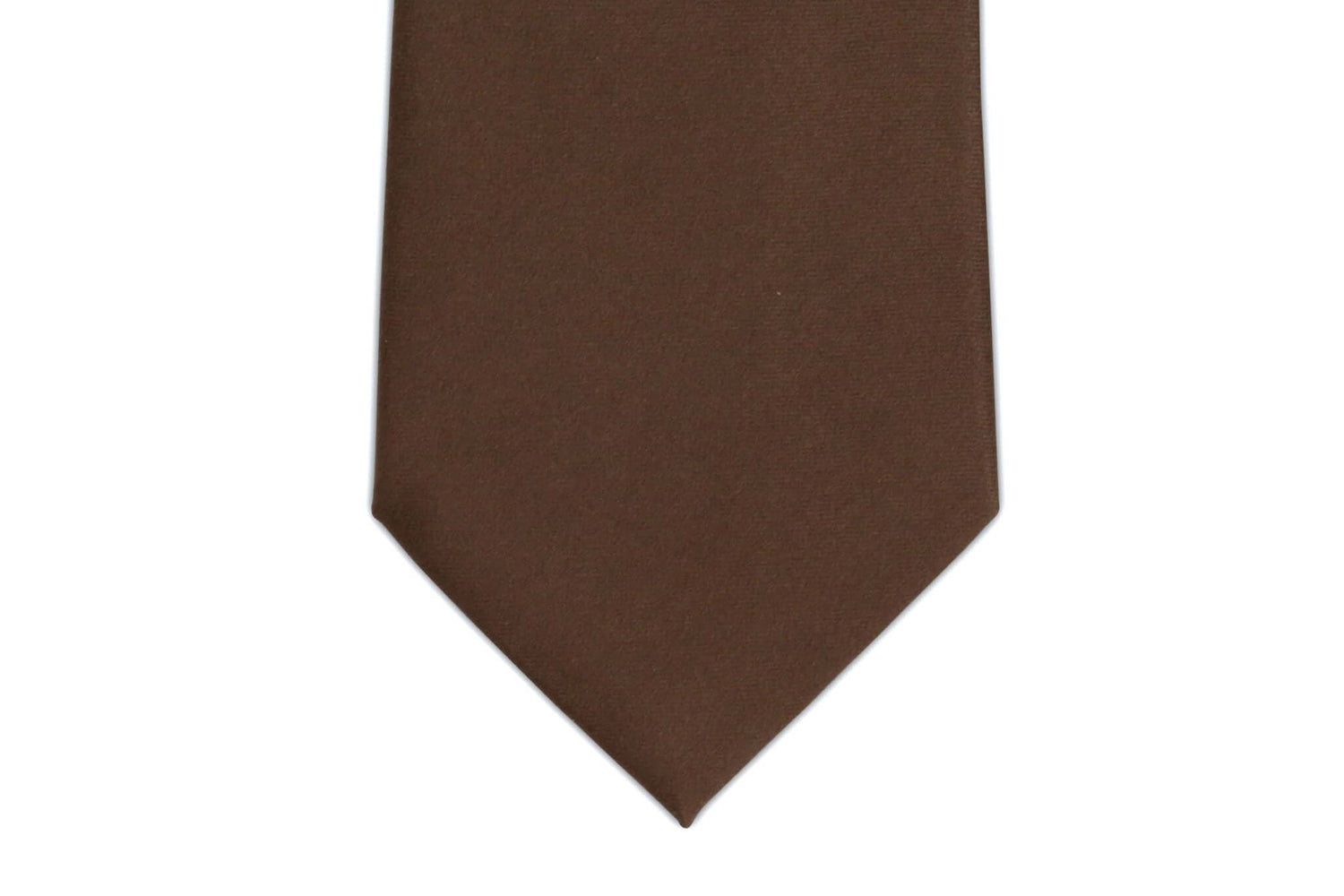 Brown silk XL necktie close-up image
