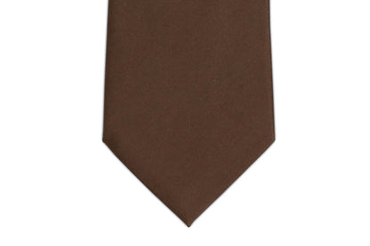 Brown silk XL necktie close-up image