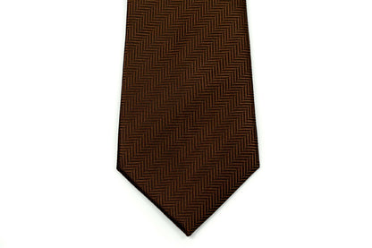 coffee color solid silk necktie