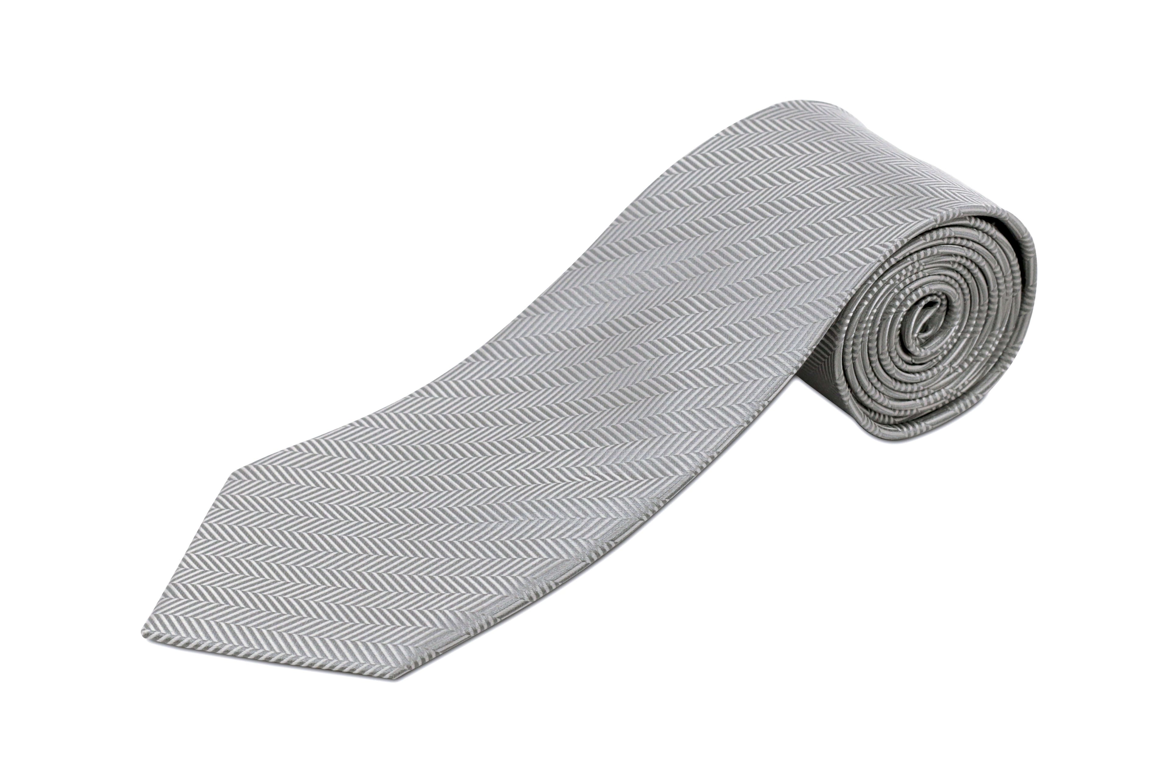 silver gray grey silk necktie