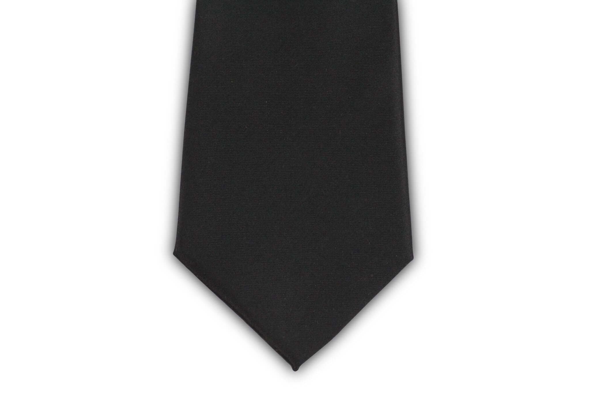 Extra Long Ties - 100% Silk Extra Long Solid Black Tie