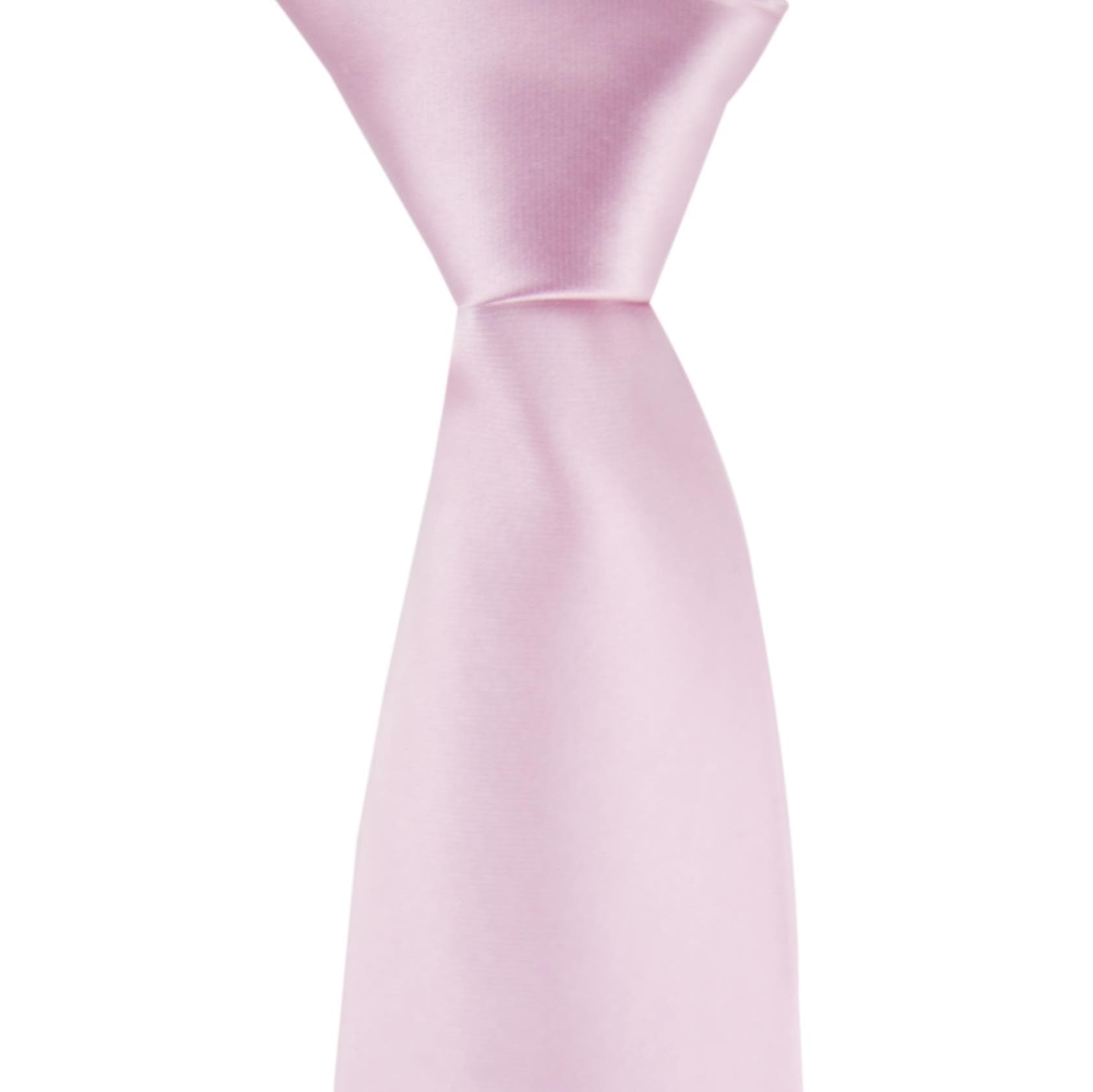 Extra Long Ties - 100% Silk Extra Long Solid Pink Tie