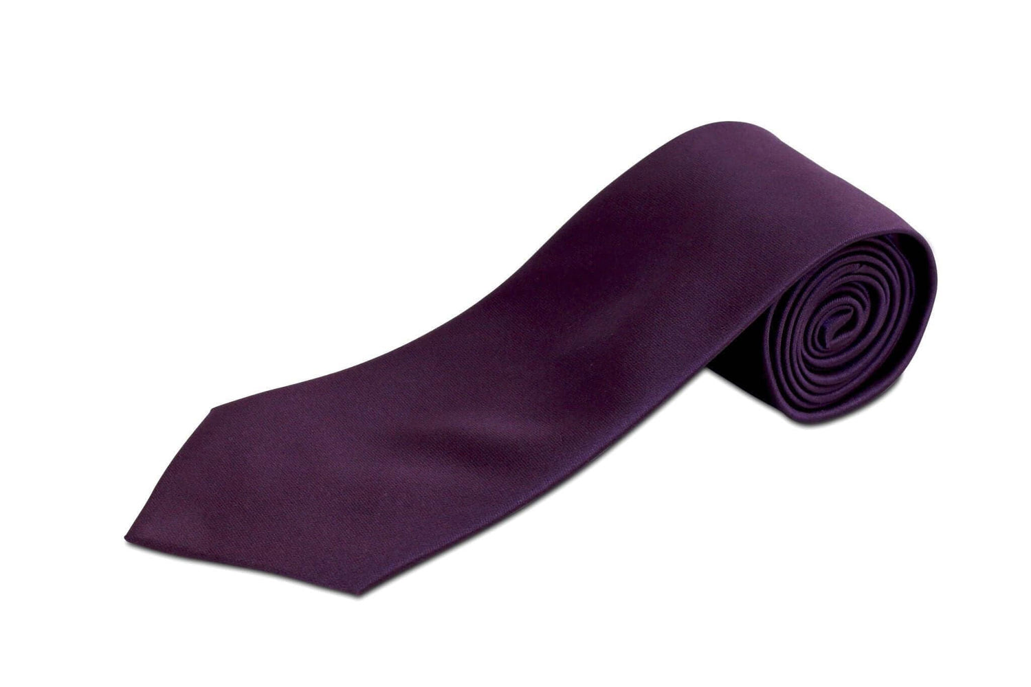Extra Long Solid Purple Silk Necktie