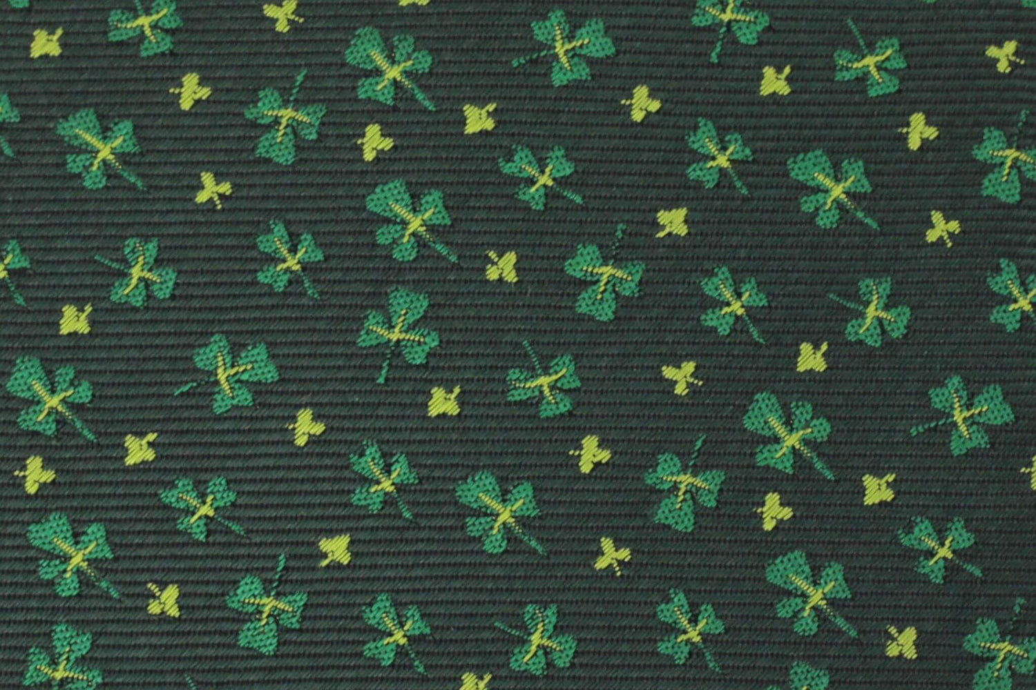 Green shamrock st Patricks day fabric detail zoom shot