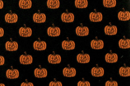 halloween pumpkin jack-o-lantern silk fabric zoom detail